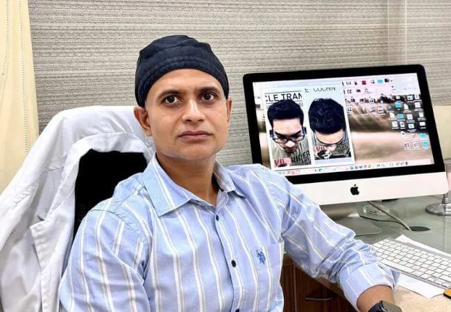 Dr. Sandeep Mahapatra at Neo Follicle Hair Transplant Clinic, Bangalore.
